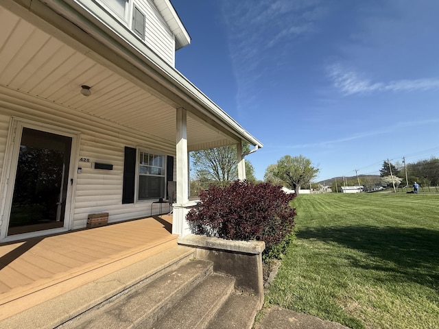 428 Columbia Ave, Monticello, KY 42633 - exterior space with a yard and covered porch