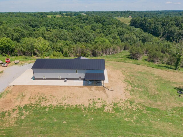 1473 Baker Ridge Rd, Willisburg, KY 40078 - aerial view of property and surrounding area with a heavily wooded area