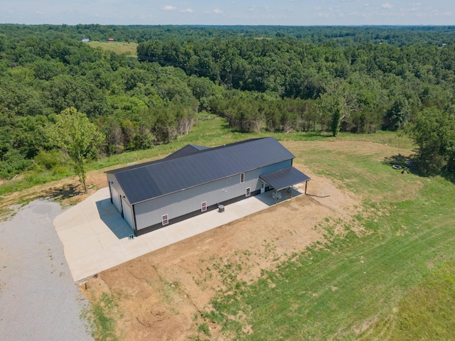 1473 Baker Ridge Rd, Willisburg, KY 40078 - aerial view of property and surrounding area with a heavily wooded area