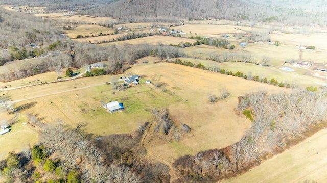 drone / aerial view featuring a rural view