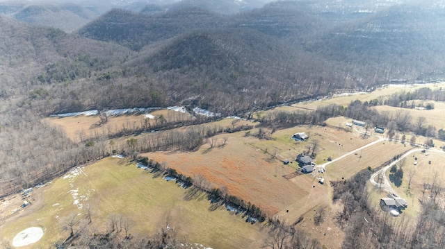 drone / aerial view featuring a rural view