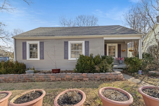 view of front of house featuring covered porch