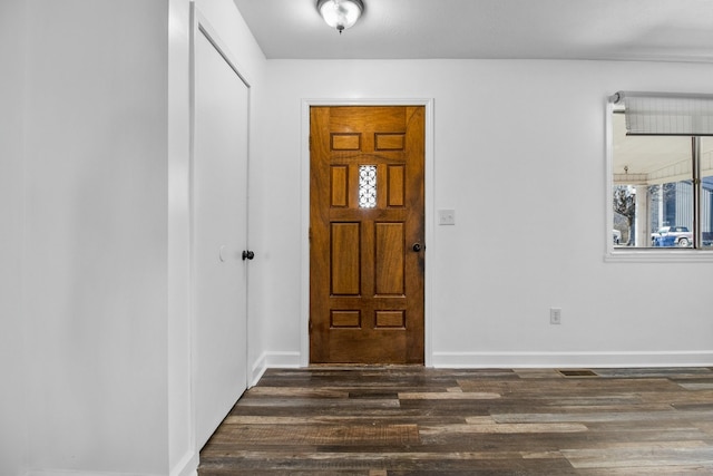 entryway featuring dark hardwood / wood-style flooring