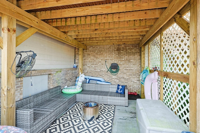 view of patio / terrace with an outdoor living space