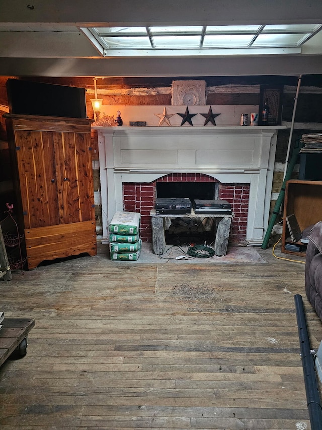 living room featuring wood-type flooring