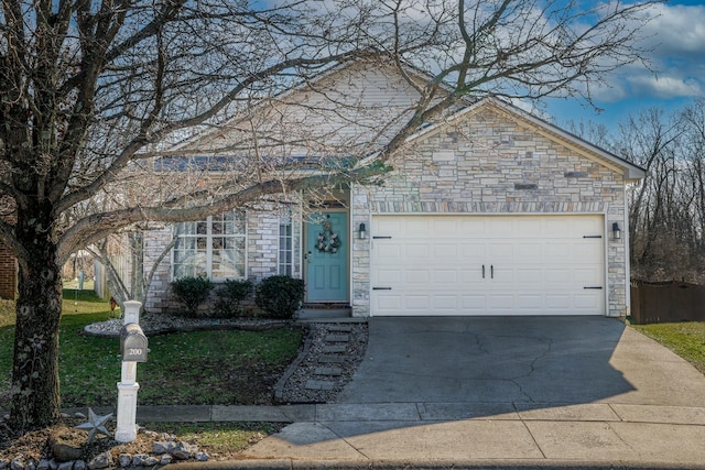 front facade featuring a garage