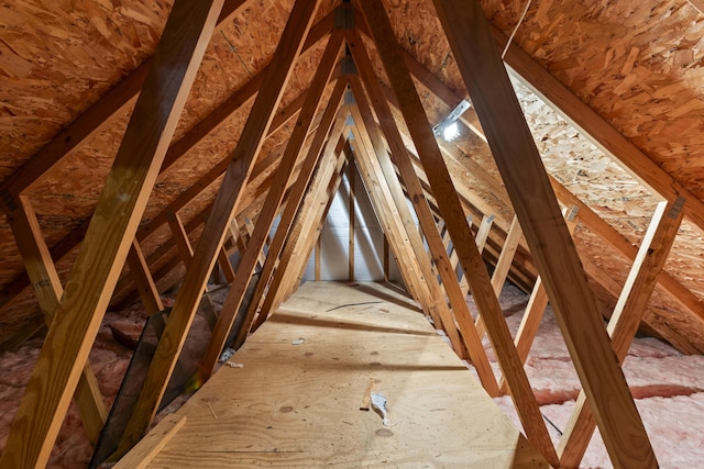 view of attic