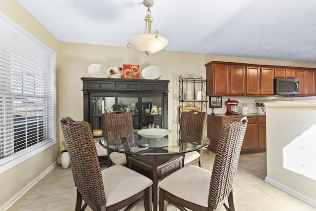 view of tiled dining room