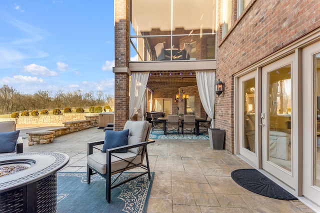 view of patio with french doors