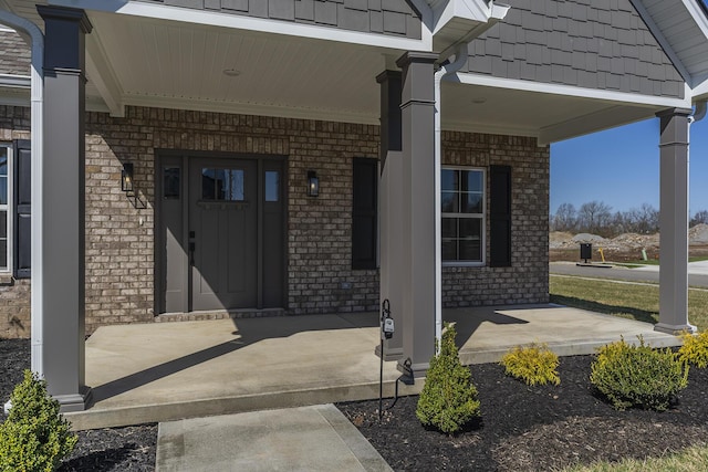 100 Zane Ln, Nicholasville, KY 40356 - doorway to property featuring a porch and brick siding
