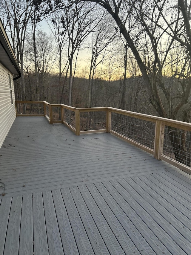 view of deck at dusk