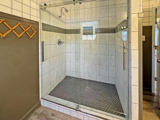 bathroom with walk in shower