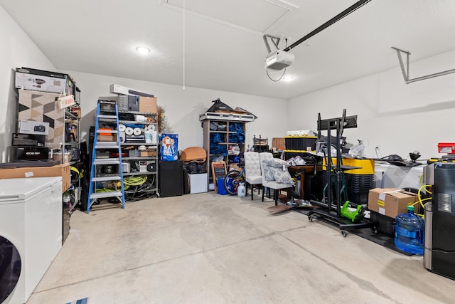 garage featuring a garage door opener