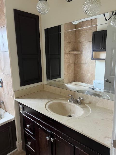 bathroom with vanity