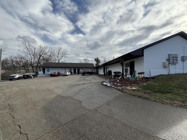 view of parking / parking lot