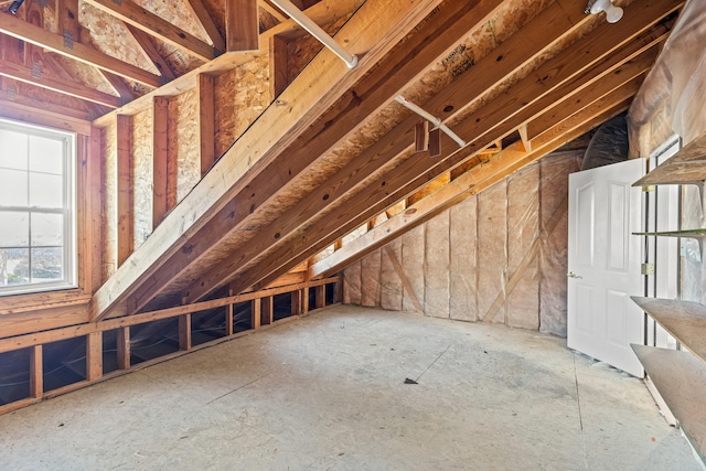 view of attic