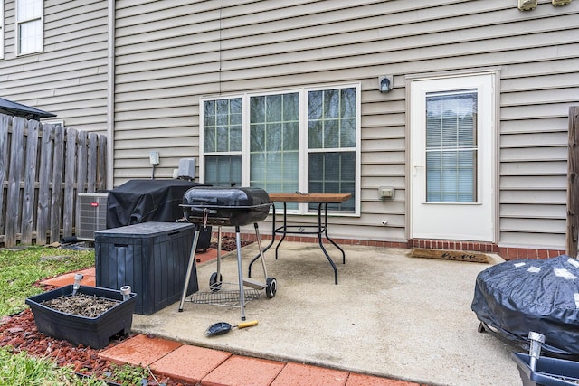 view of patio with fence