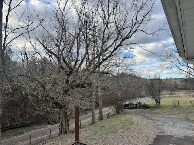 view of road featuring a rural view