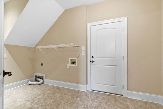 laundry room featuring hookup for a washing machine and electric dryer hookup