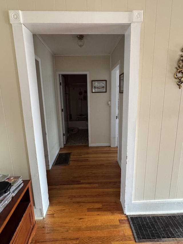 hall featuring hardwood / wood-style floors