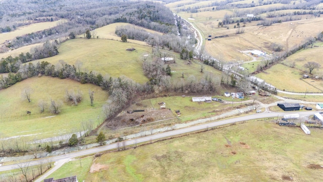 bird's eye view featuring a rural view