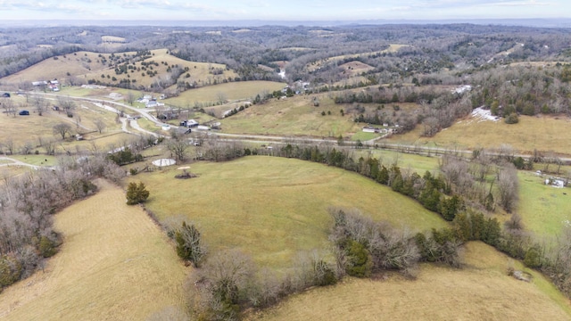 drone / aerial view featuring a rural view