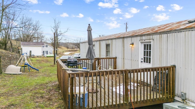 view of wooden deck