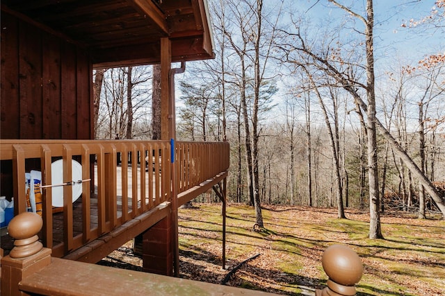 view of yard featuring a deck