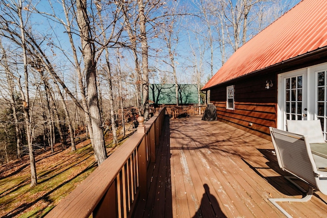 view of wooden deck