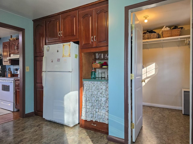 kitchen with white appliances