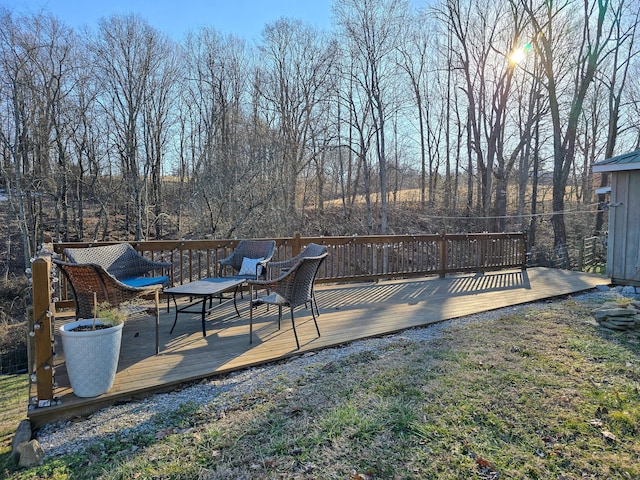 view of wooden deck