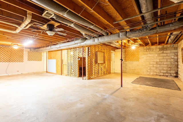 view of basement