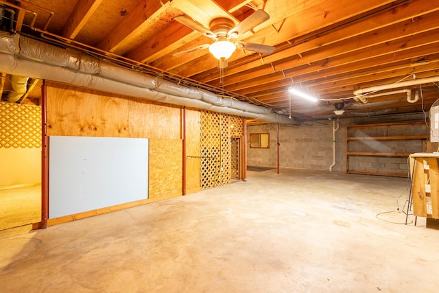 view of basement