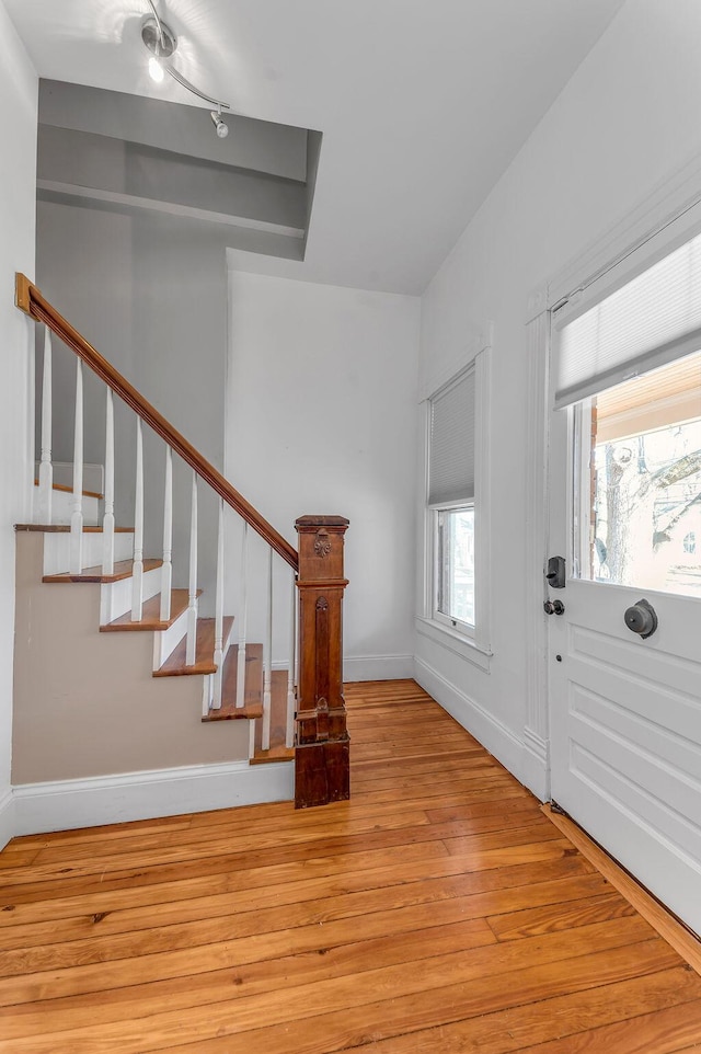 foyer featuring light hardwood / wood-style flooring