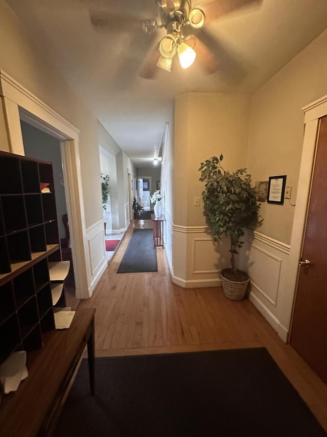 hall featuring hardwood / wood-style floors