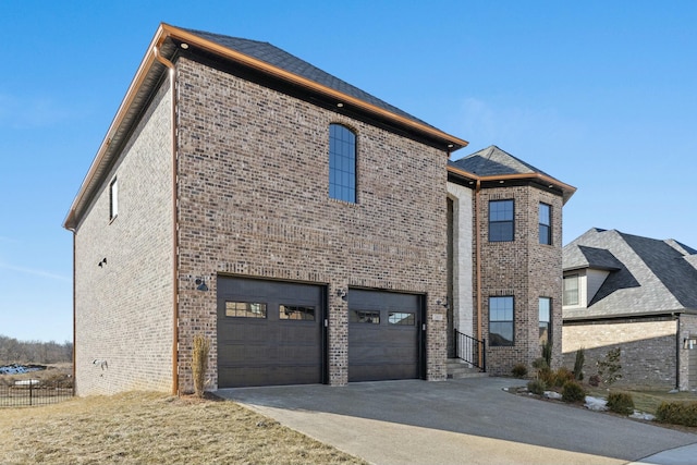 view of home's exterior with a garage