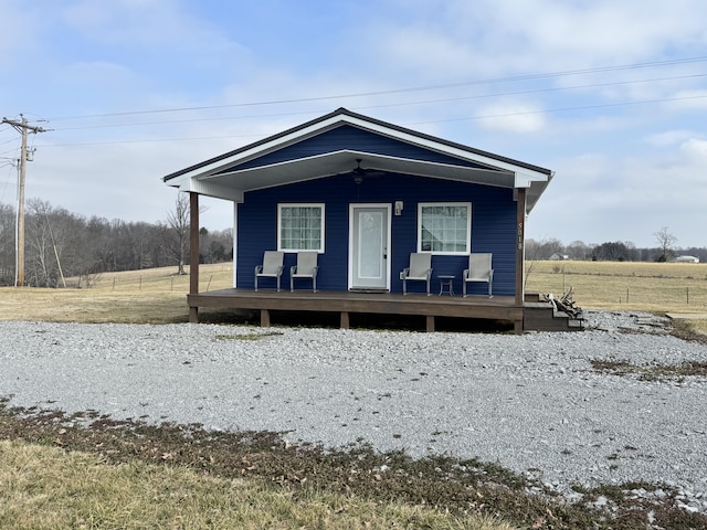 view of front of home featuring a porch