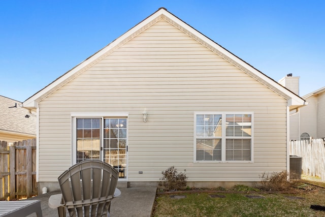 rear view of house with a patio