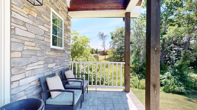 balcony with a porch