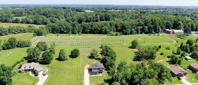 bird's eye view featuring a rural view