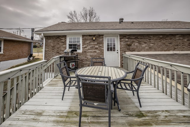 deck with grilling area