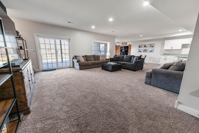 view of carpeted living room