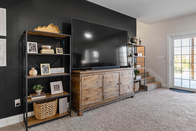 view of carpeted living room