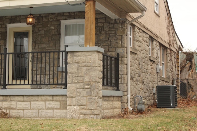 view of property exterior with cooling unit