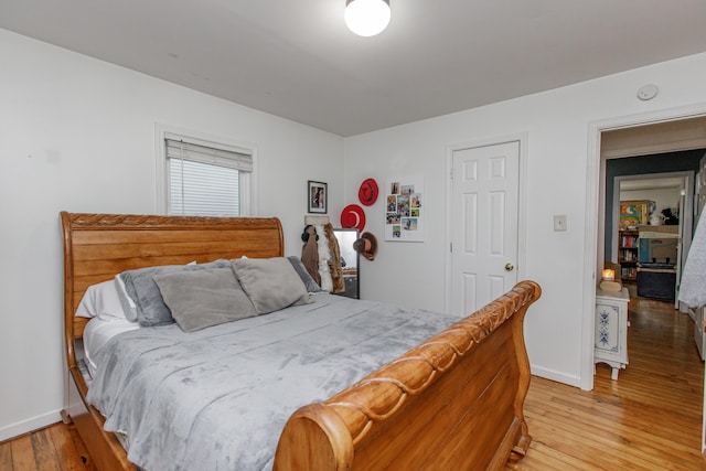 bedroom featuring light wood-type flooring