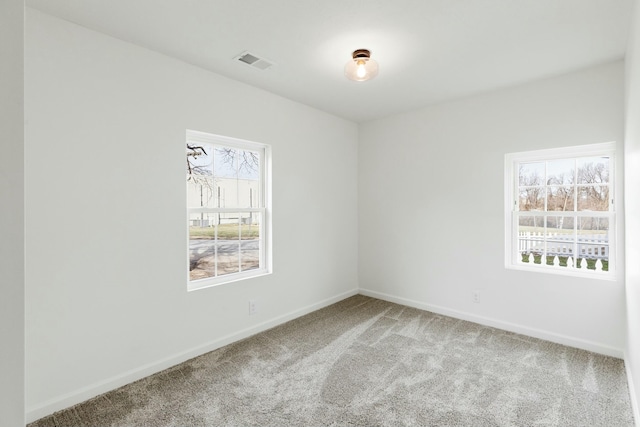 empty room with carpet floors and a healthy amount of sunlight