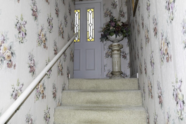 view of stairway