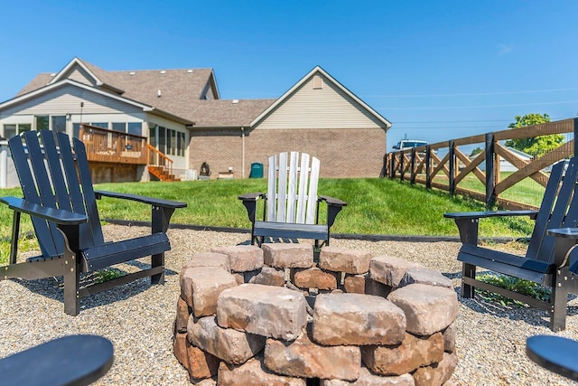 view of patio with a wooden deck