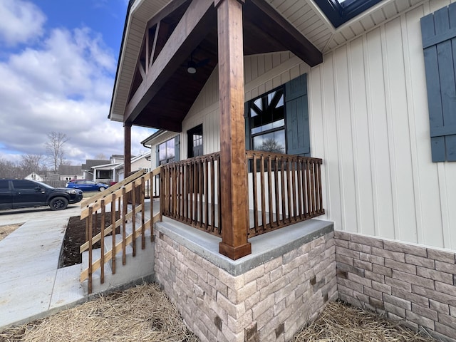 exterior space with covered porch