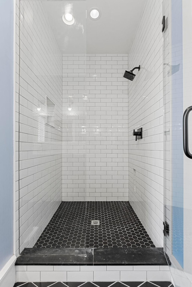 bathroom with an enclosed shower